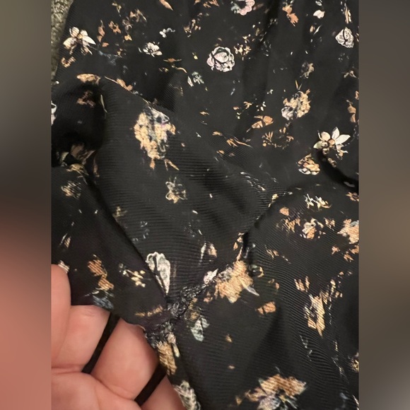 IRO Womens Casual Long Sleeve Floral Tie Neck Maxi Dress Black Size 40 Us 8 - Picture 14 of 14